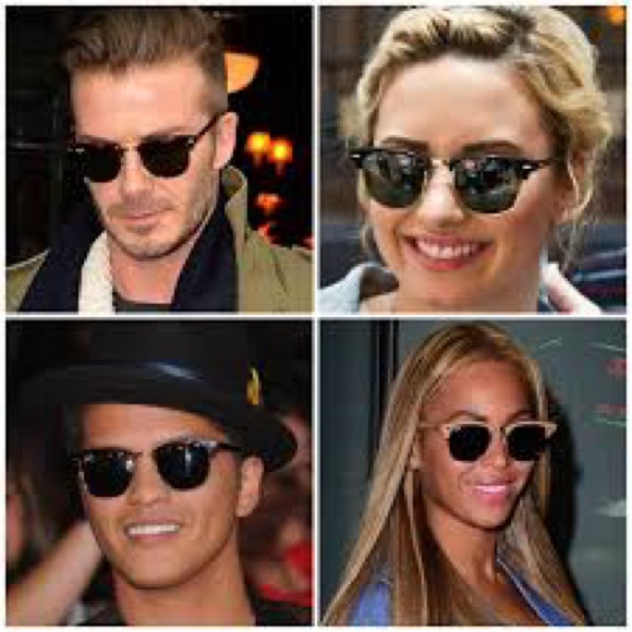 STUNNING Ray-Ban RB 3016 CLUBMASTER Blue Frame Grey Gradient Lenses UNISEX - Picture 14 of 16